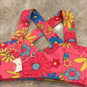 Wildfox Flower Power Vibrant Retro Floral Bra